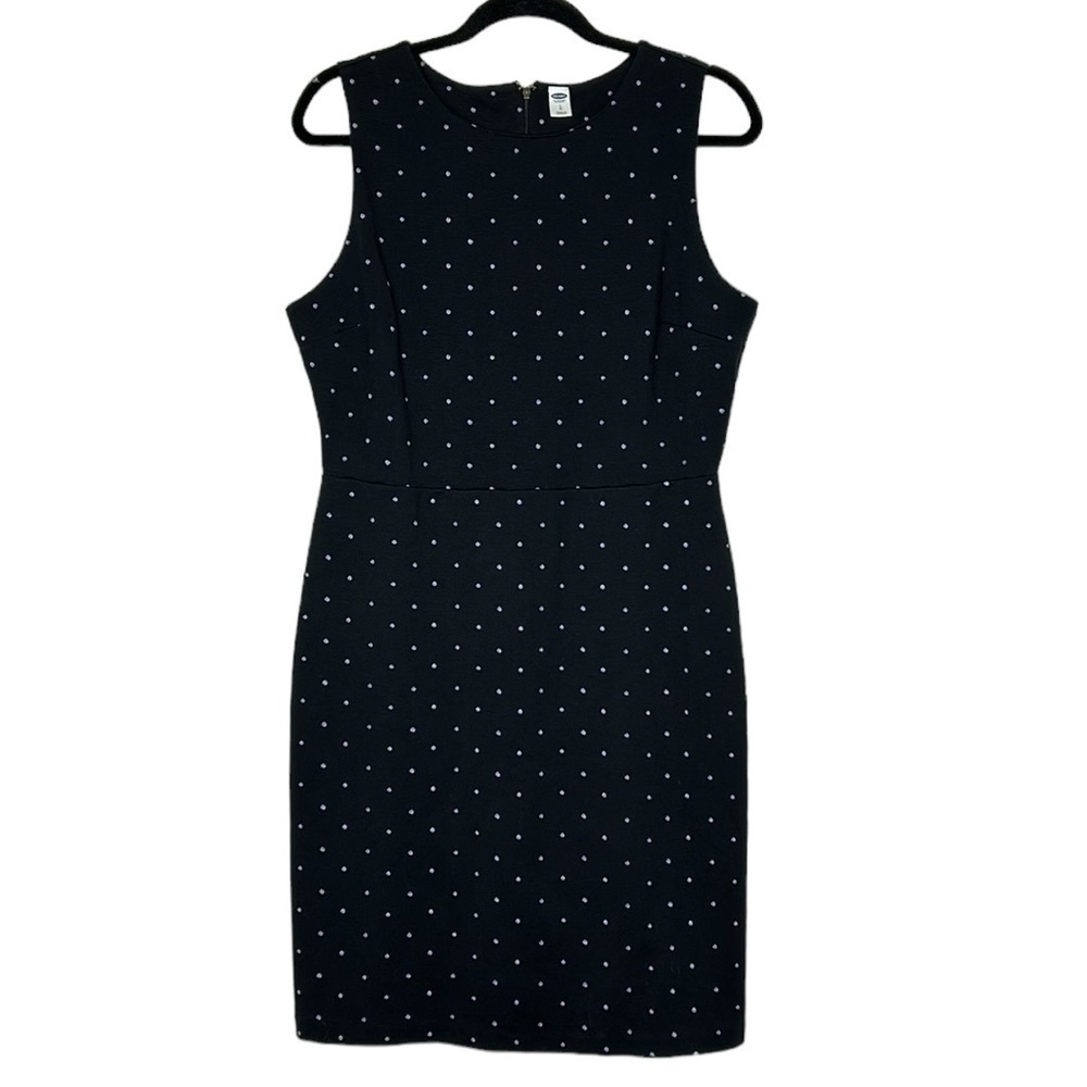 Old Navy Polka Dot Ponte Knit Sheath Dress Size L
